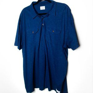 Blue Lucky Brand Polo Shirt Size XXL